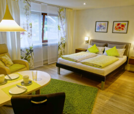 Ferienwohnung am Kochersteig Schwäbisch Hall - Blick zum Bett